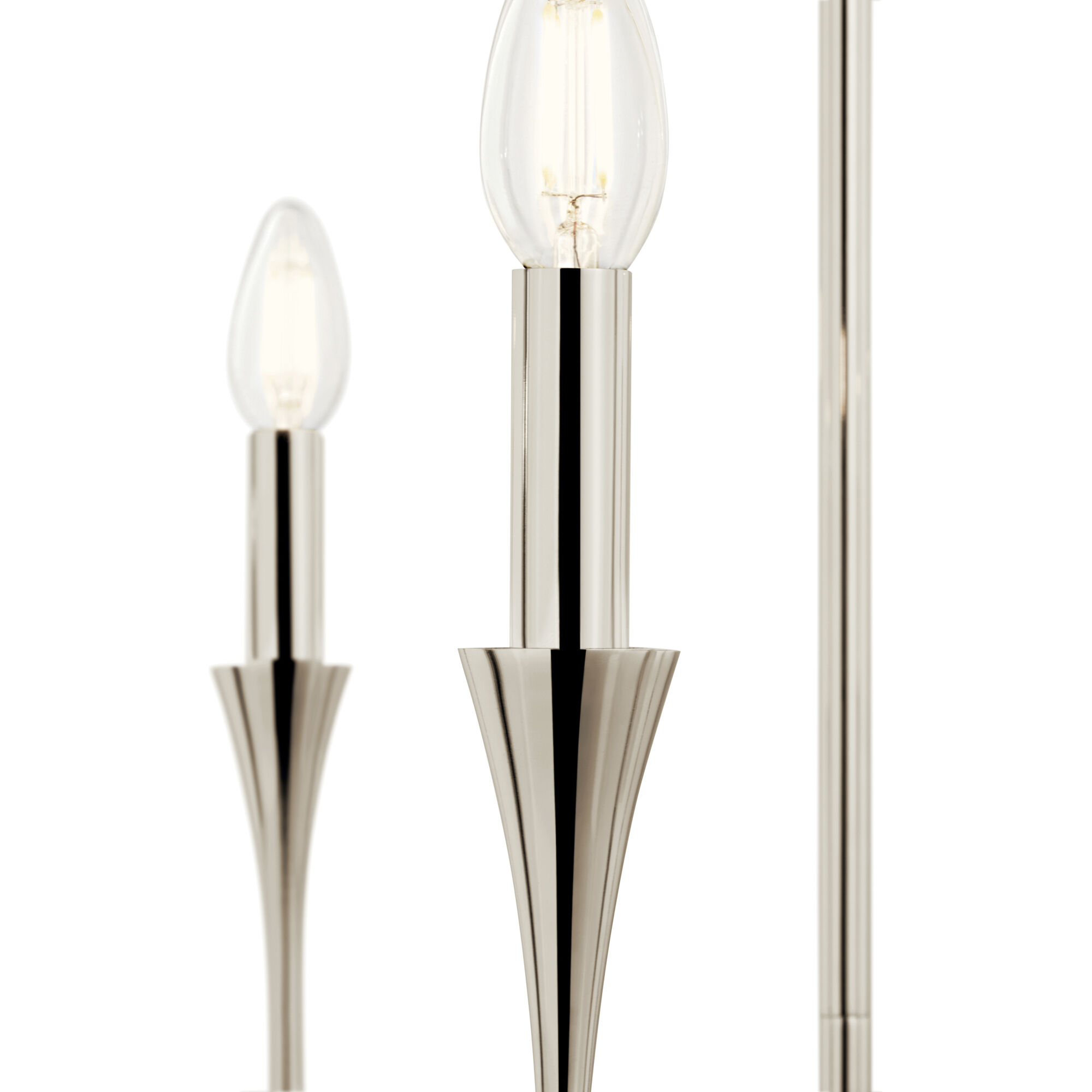 Alvaro 5 Light Polished Nickel Chandelier Ceiling Light, 1 Tier Small